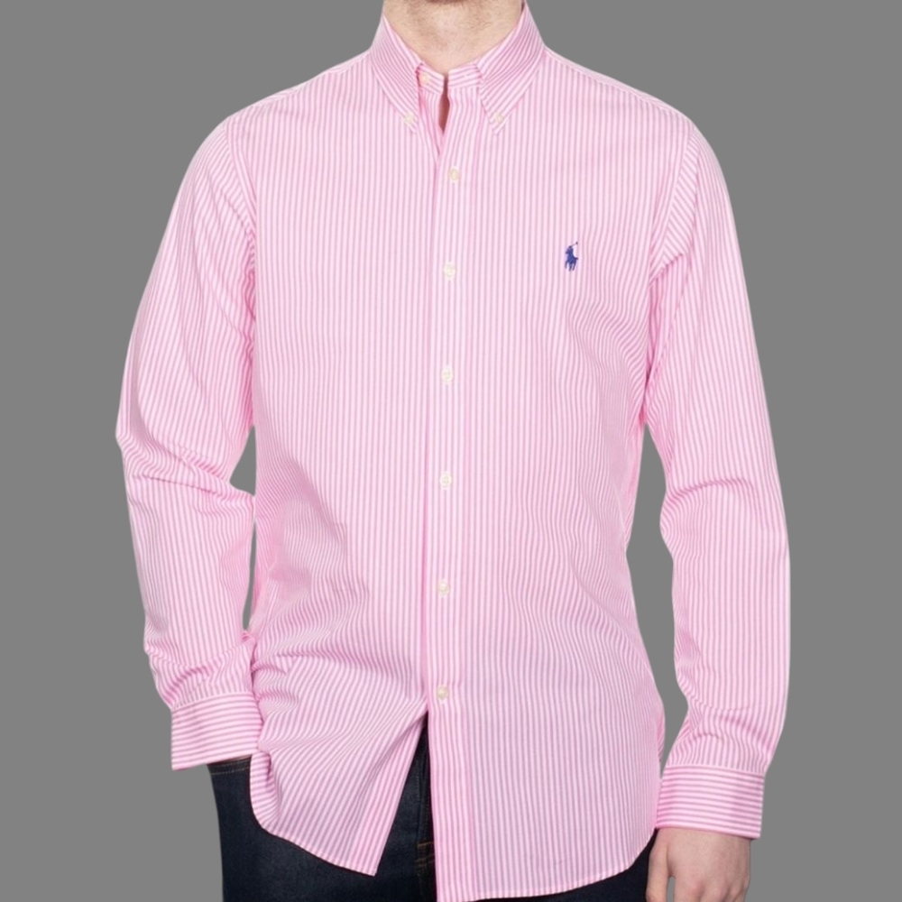 Ralph Lauren XXL Striped Academia Old Money Longsleeve Button Down Poplin Shirt